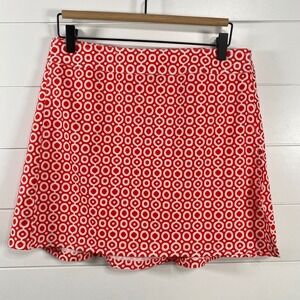 Ripskirt Womens Ikat Circle Wrap Skirt sz M Red Hawaiian Travel Water Resistant